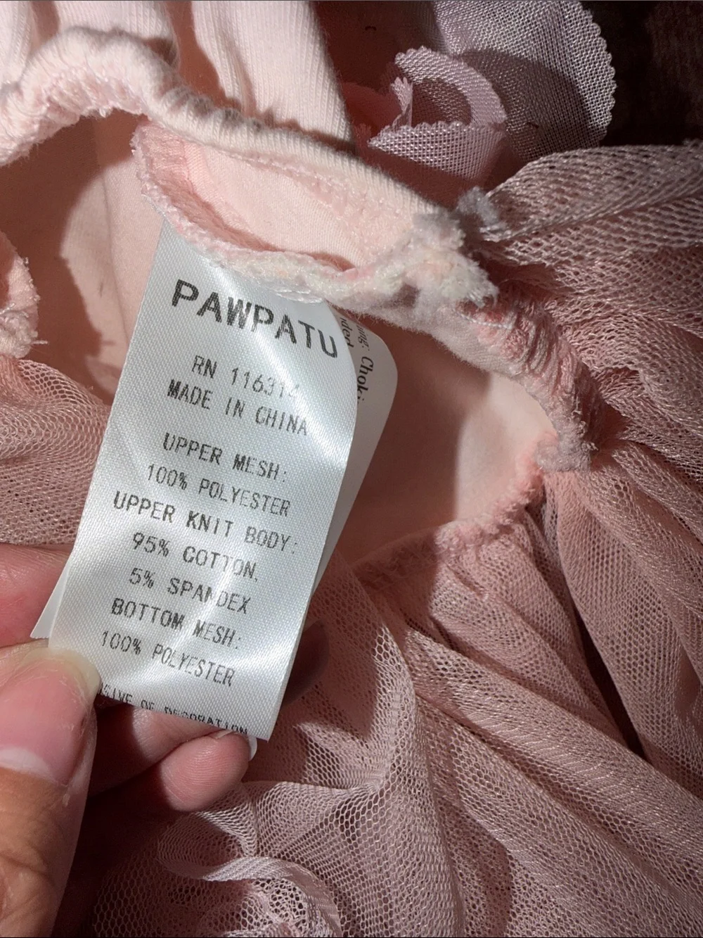 NWT paw patu dog Pink Floral Tulle  Dress with Satin Bow size M